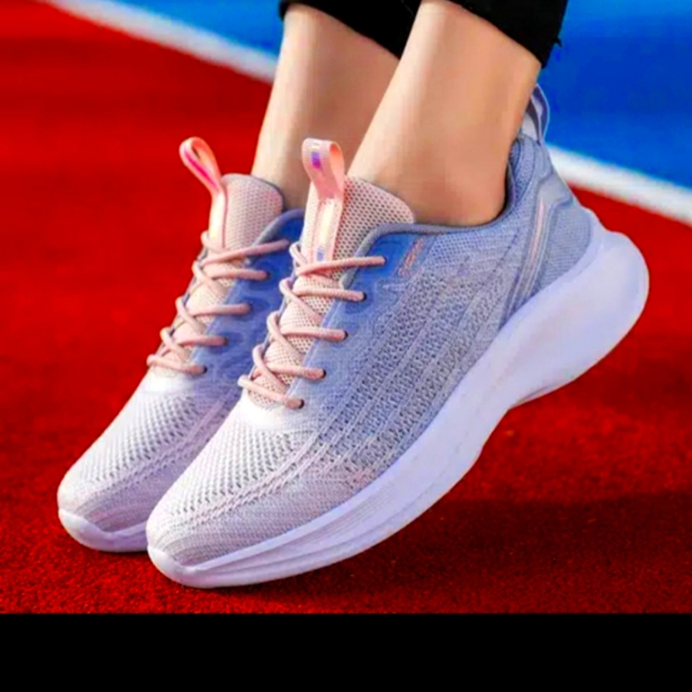 Sneakers, Never Worn, Grey and Pink, Light weight, Cushioned